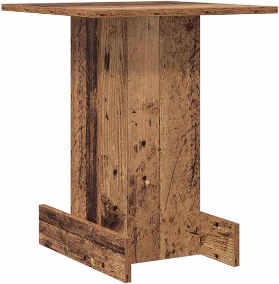 Eindtafel van natuurhout 44,5 x 45 x 55 cm