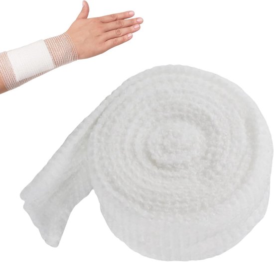 Elastische Buiskous voor Wondverzorging, Compressie en Ondersteuning - 2m x 3.8cm Mesh Verband voor Arm en Been