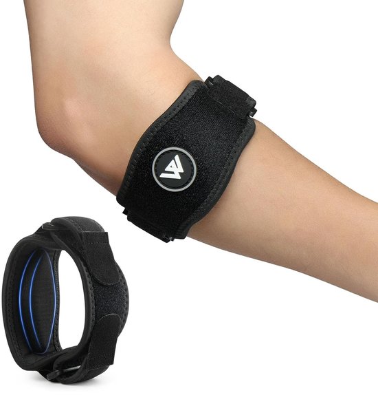 Elastische elleboogbandage voor tennisarm, verstelbaar en comfortabel, ideaal bij tendinitis en artritis, verlicht pijn en ondersteunt herstel