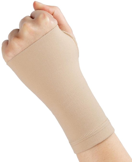 Elastische Pols- en Handbandage voor Spierspasmen, Compressie Polssteun bij Artritis en Carpaal Tunnel Syndroom - Geschikt voor Links of Rechts (M) van Merkloos
