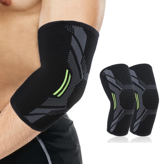 Elbow bandages voor mannen en vrouwen, perfect voor tendinitis, epicondylitis en sportactiviteiten zoals tennis, gymnastiek en gewichtheffen (maat M)