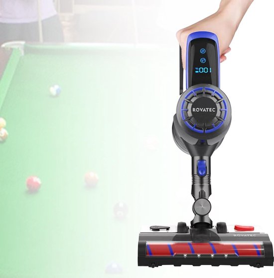 Elektrische Doekreiniger - Pooltafelborstel - Tafelonderhoud - 2 Zuigstanden Touchscreen - 240W 22KPA - Blauw