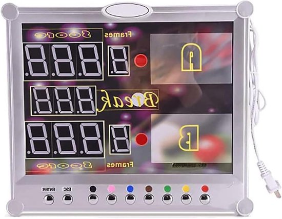 Elektronisch snooker scorebord, biljart accessoires, snooker scorebord, LED digitaal video display wandmontage scorebord, draagbaar elektronisch biljart scorebord met afstandsbediening