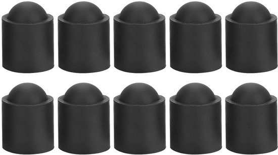 Elzusha - Pool Head Cover - Rubberen Snooker Cue Tip Cover - Beschermend en duurzaam - Zwart/Rood - Biljart Accessoire - Voor Snooker en Pool