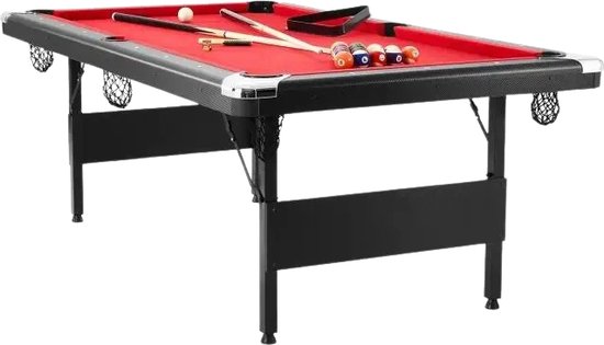 EML STORE Pooltafel - Snookertafel - Complete Pool set - Inklapbaar - Draagbaar - Inclusief Ballen, Cues, Krijt, Triangle en Stoffer van EML STORE