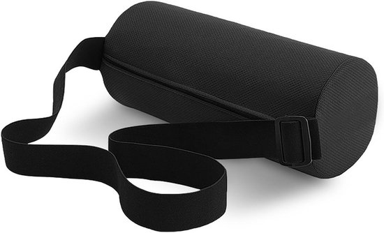 Ergonomisch Lendensteun Kussen voor Bureau- en Autostoelen, Ademend Rugkussen voor Optimale Wervelkolomondersteuning 32x12cm (Zwart)
