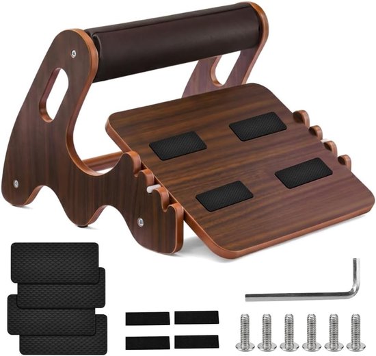 Ergonomische houten voetensteun voor bureau, hoogte verstelbare voetsteun, antislip voetsteun voor thuis en op kantoor