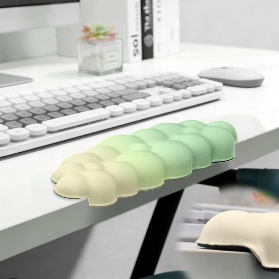 Ergonomische L-vormige polssteun van traagschuim voor toetsenbord en gaming, antislip armsteun voor kantoorgebruik