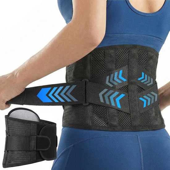 Ergonomische Lendensteun voor Mannen en Vrouwen, Ultra-Dunne Mesh Stof, Verstelbare Lendensteun voor Sciatica en Werkcomfort