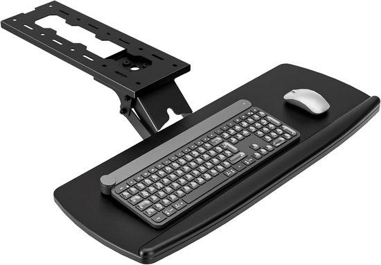 Ergonomische Ondersteuning voor Toetsenbord en Muis, Hoogte Verstelbaar, 360° Draaibaar en Kantelbaar, Ideaal voor Gaming en Kantoorgebruik, Zwart, Compact Ontwerp