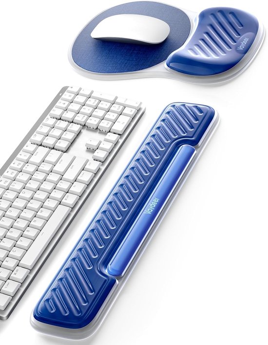 Ergonomische palmsteun set van traagschuim, antislip polssteunen voor toetsenbord en muis, ideaal voor kantoor, thuiswerk en gamen