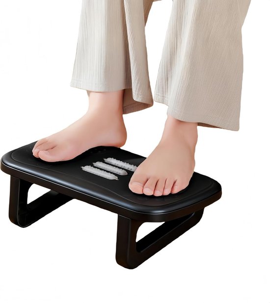 Ergonomische voetsteun met massagefunctie voor thuiswerk, kantoor en reizen, voorkomt pijn in benen, knieën en rug