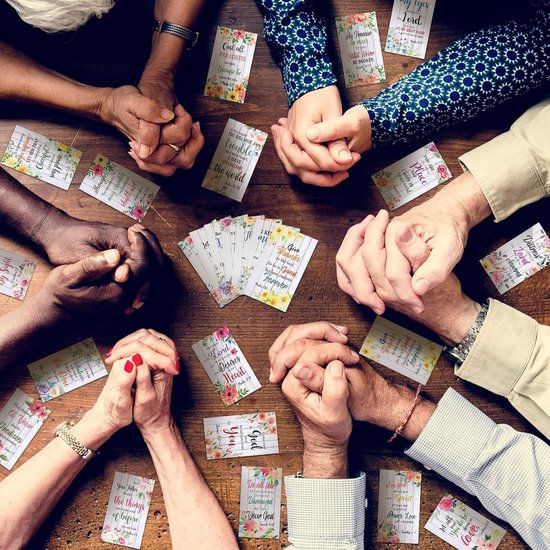 Estune Bijbelverskaarten - 240 stuks mini inspirerende citaatkaarten voor vrouwen en mannen, christelijk cadeau