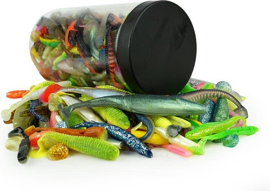 Eurocatch - Softbait Kunstaasset Pot 800g - Assortiment - Kunstaas -Shads - Twisters van Eurocatch