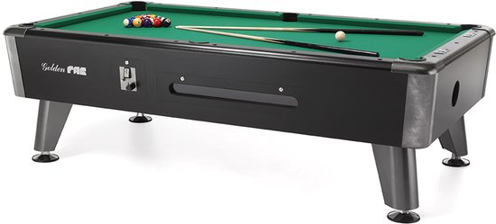 FAS Pendezza Golden 8 FT – luxe Italiaanse pooltafel – 1‑delige leisteen speelplaat met hoogwaardig Simonis‑laken – eenvoudige montage – 257×144×80 cm –muntinworp- inkl. 4 keuen, ballenset, krijt & borstel – Showroom Eindhoven van Merkloos