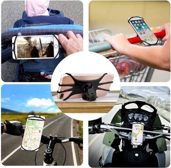 Fiets Telefoon Houder- Smartphone Houder- Scooter accessoire-Universeel-  Draaibaar - Antislip van Merkloos