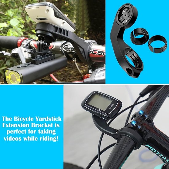 Fietssteun voor Garmin Edge 530, 540, 520, 510, 500, 200, 130, 20, 25, 800, 810, 820, 830, 1000, 1040, 1030 Plus en 910XT - Set van 2, ideaal voor fietsaccessoires en navigatie.