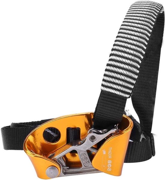 Foot ascender voor klimmen, bergbeklimmen, brandbestrijding en technische toepassingen met rechts/links riser