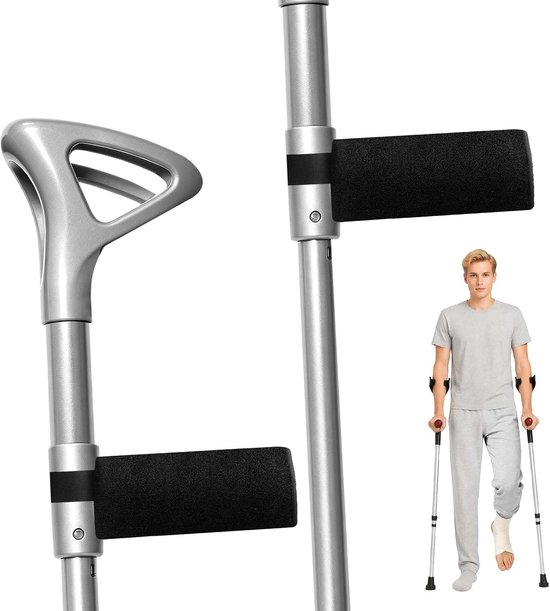 Forearm Support Pads voor Krukken, 2 Stuks, Antislip, Ademend en Eenvoudig te Monteren, Ideaal voor Comfort en Stabiliteit