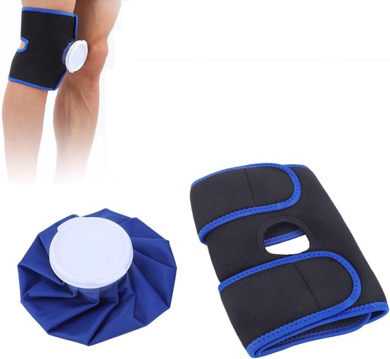 Fysiotherapie Set met Verstelbare Knie, Enkel en Elleboogsteun en 6 Inch IJszak voor Pijnverlichting en Herstel