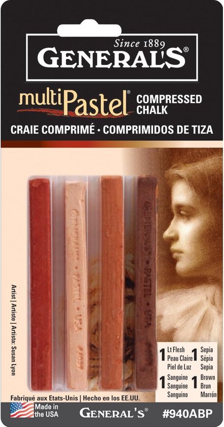 Gepaste krijtjes - Pastel krijt - Knutselen met papier - Mengbaar - 14 cm - Aardetinten