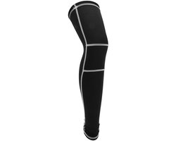 Geprofileerde sportkniebeschermer voor hardlopen en voetbal, compressiebandage, uniseks, maat M, zwart en wit, optimale ondersteuning en bescherming