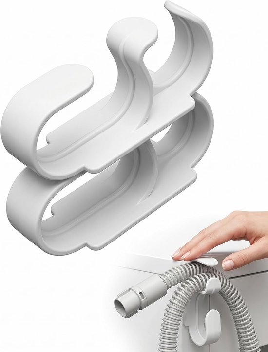 geschikt voor CPAP-buishouder & slaapapneemasker haak | Set van 2 muuraccessoires voor het organiseren en voorkomen van kluwen voor een stabiele en comfortabele slaap