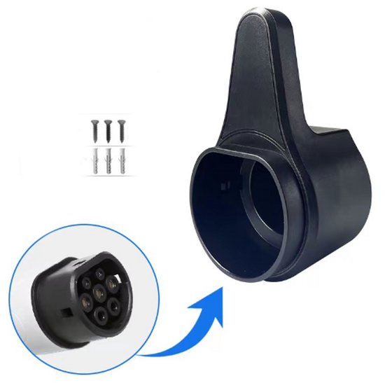 Geschikt voor oplaadbeugelset voor elektrische voertuigen, wandgemonteerde oplaaddoos met mondstukhouder van Merkloos