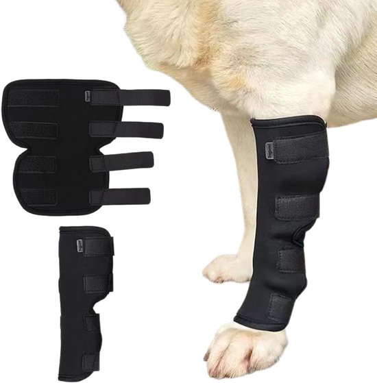 Gewrichts- en botbescherming voor honden met knie- en elleboogbeschermers, ondersteunende beenbeschermers voor optimale mobiliteit en comfort, universele beschermbeugels voor voor- en achterpoten.