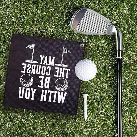 Grappige Golf Handdoek voor Mannen, Perfecte Golf Cadeaus voor Echtgenoot, Vriend en Vader, Golfaccessoires met Clip, Gepersonaliseerde Golfbal en Nieuwe Golf Handdoeken voor Golf Tassen van Merkloos