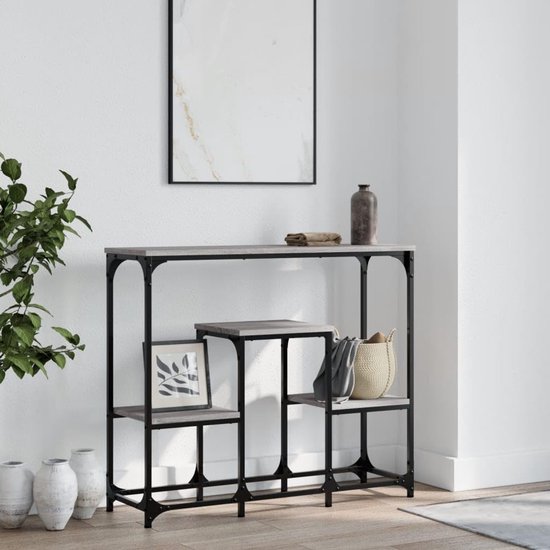 Grijs Sonoma eik 89,5x28x76 cm met planken