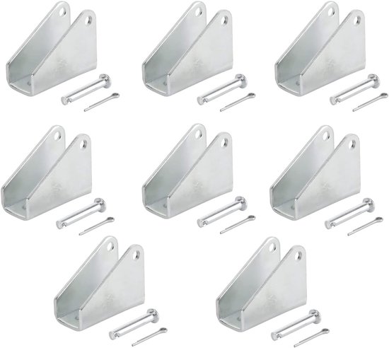 H-lineaire motorsteunen, 4 sets (8 stuks) montagebeugels voor lineaire actuators, metalen bevestigingsbasis voor DIY robotprojecten en elektrische aandrijvingen