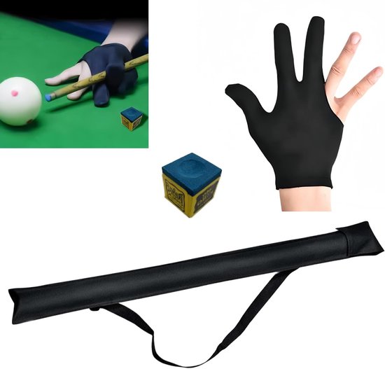 Harde beschermhoes voor biljartkeu met bekleding en verstelbare riem, ideaal voor amateur- en professionele spelers van Merkloos