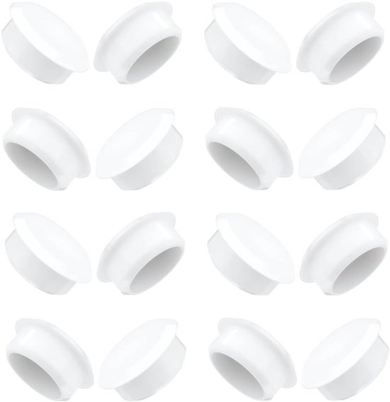 Hardware BH01148 10mm Push-Fit Screw Head Caps 10 mm druk- schroef schullladder wieldoppen schroefdoppen om op te drukken - wit (verpakking van 100), stuks