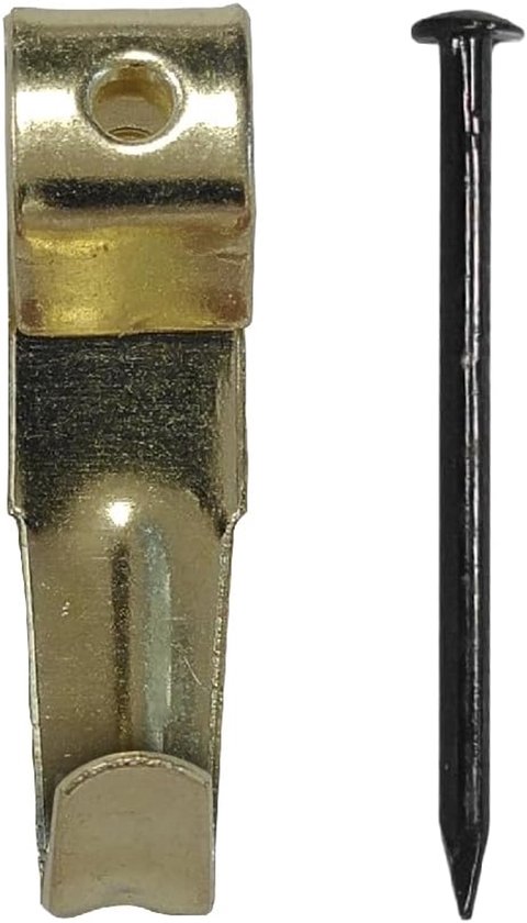 Hardware bh04781 Medium messingt afzonderlijke afbeelding haken - geel (10 stuks)