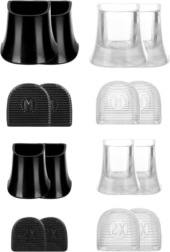 Heelpads voor Schoenen, Rubber Beschermers, Vervangende Hoofden, Ondersteuning voor Hakken, Herstelset, Diverse Maten XS tot L, Ideaal voor Dames en Heren