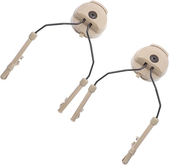 Helmet Rail Adapter Set voor Hoofdtelefoonbevestiging - 2 Stuks Plastic en Staal, Geschikt voor Jacht en Communicatie, Ondersteuning voor Links en Rechts