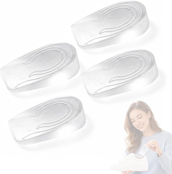 Herbruikbare siliconen hielkussentjes voor optimaal comfort, 1 cm, geschikt voor heren en dames, pijnverlichting en ondersteuning