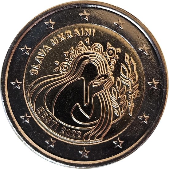 Herdenkingsmunt 2 Euro - Speciale Uitgave - Verzamelen - Thema Steun - 27mm Diameter - Goudkleurig