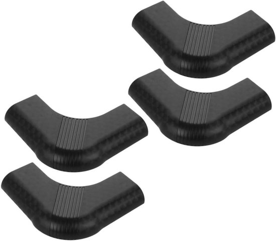Hoekbeschermers Biljarttafel - Tafelhoekbeschermers Pooltafel - Meubilair Beschermen - Antislip Nylon Materiaal - 13x13x2 cm - Zwart