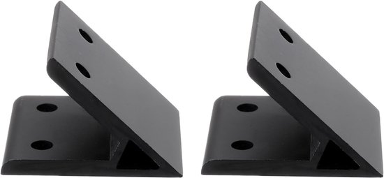Hoekbeugels van 45 graden, 2 stuks, 6 x 4,5 cm, aluminium extrusieprofiel accessoires, hoekbeugel-verbindingsconnectoren voor 3060-serie (zwart)
