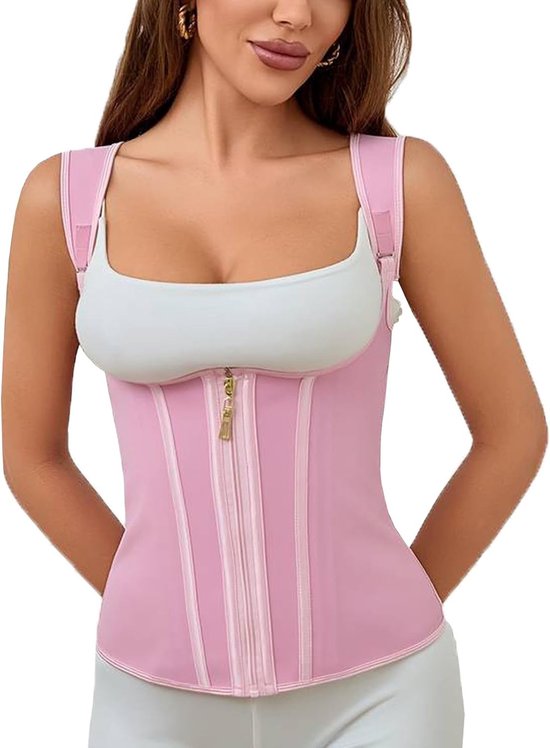 Hoge Taille Corset Shapewear voor Vrouwen met Buikcontrole en Rits- en Gespsluiting, Ideaal voor Taillevorming en Ondersteuning