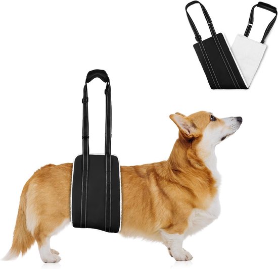Hond Mobiliteitshulpmiddelen voor Achterpoten, Verstelbare Draagband voor Oudere Honden, Ondersteuning voor Honden met Zwakke Achterbenen en Letsels (S)
