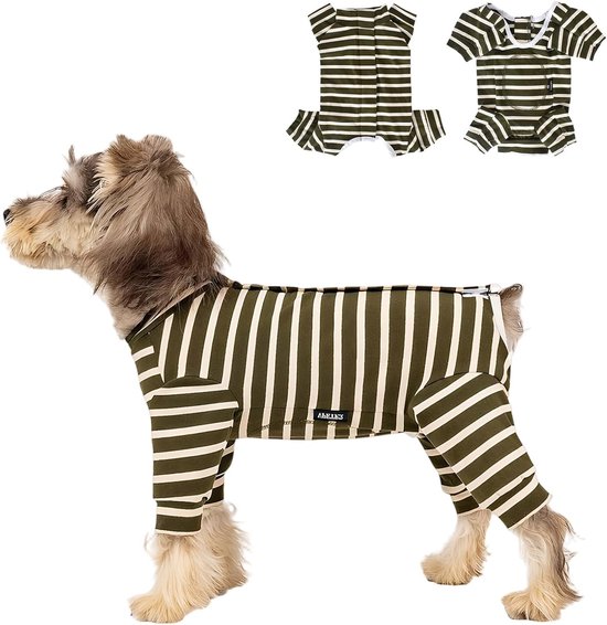 Hondenbody na operatie, lange mouwen chirurgisch pak voor honden, herstelpak na castratie, hondenpijama voor kleine en middelgrote honden met poten