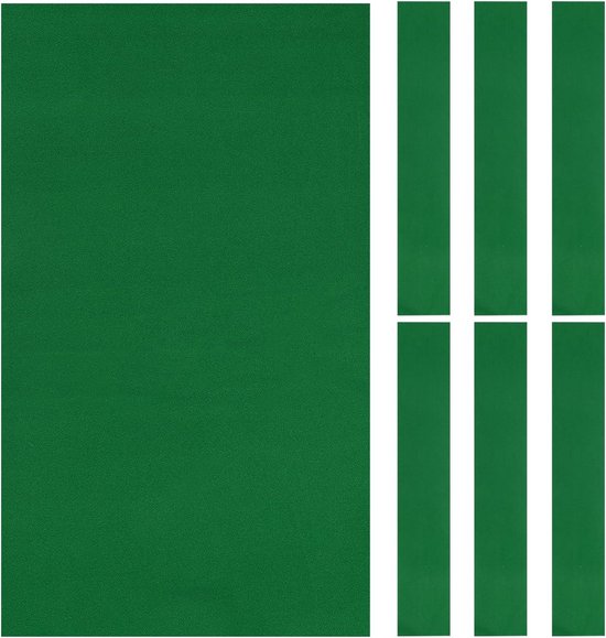 Hoogwaardig Groen Biljarttafel Vilt (2.43m) met 6 Stofstrips - Perfect voor Thuistafel of Club van Merkloos