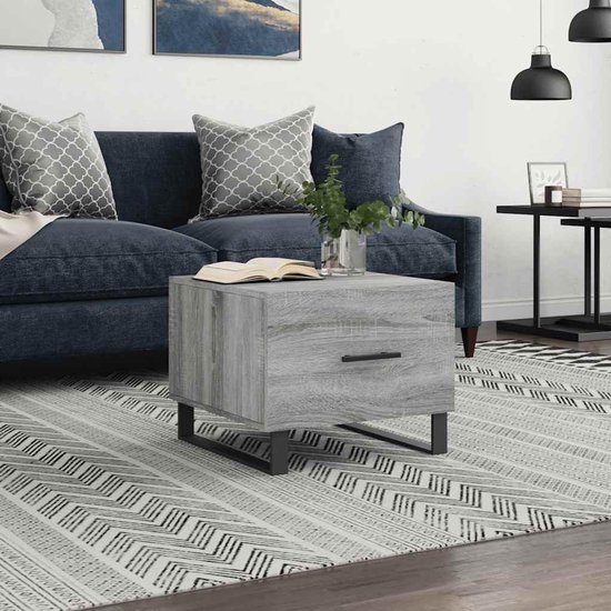 Hout met lade trendy grijs sonoma 50x50x40cm