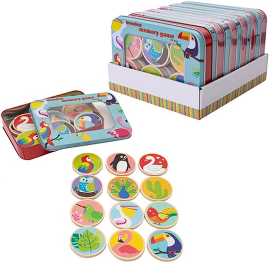 Houten memory spel 24 elementen - Gra drewniana memory 24 elementy