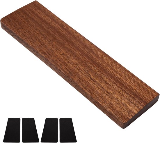 Houten Polssteun 30 cm voor Toetsenbord - Ergonomische Polssteun met Antislip voor Thuis en Kantoor Gebruik