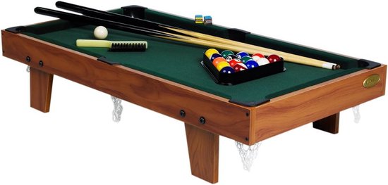 Houten Pooltafel 91 x 48 cm - Draagbare Tafel Billiard voor Jong en Oud van Merkloos