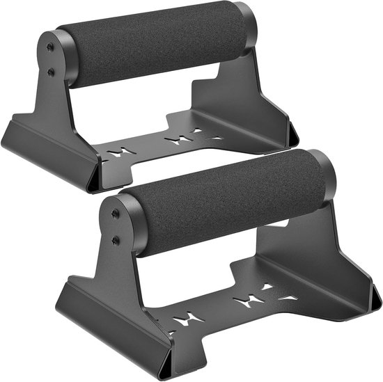 Houten Push-Up Bars met Stevige Stalen Constructie, Antislip Handgrepen voor Calisthenics, Handstand en Krachttraining van Merkloos